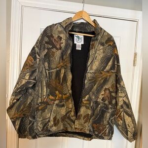 Men’s wells creek outfitters vintage camo Camouflage Hunting Jacket xl